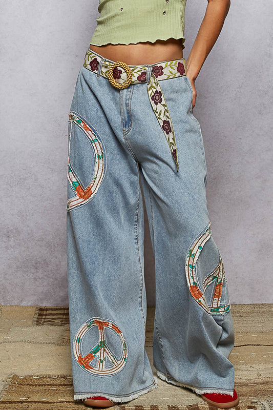 Peace Print Pants