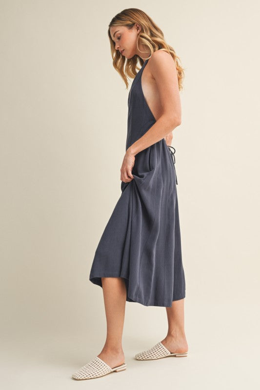 Wide Leg Halter Jumpsuit