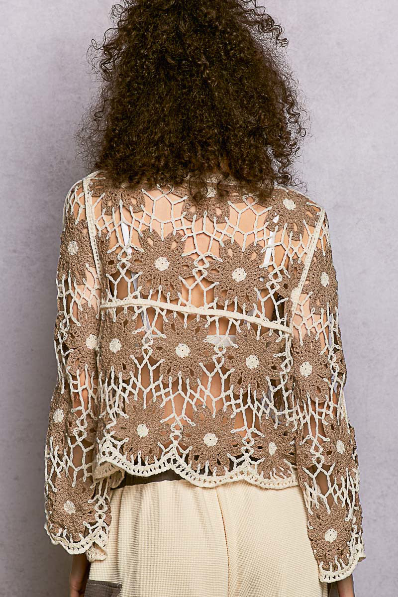 Flower Pattern Crochet Top
