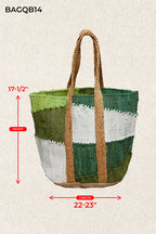Handwoven Green/multi Tote Bag