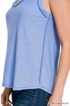 Raw Edge Slub Tank Top