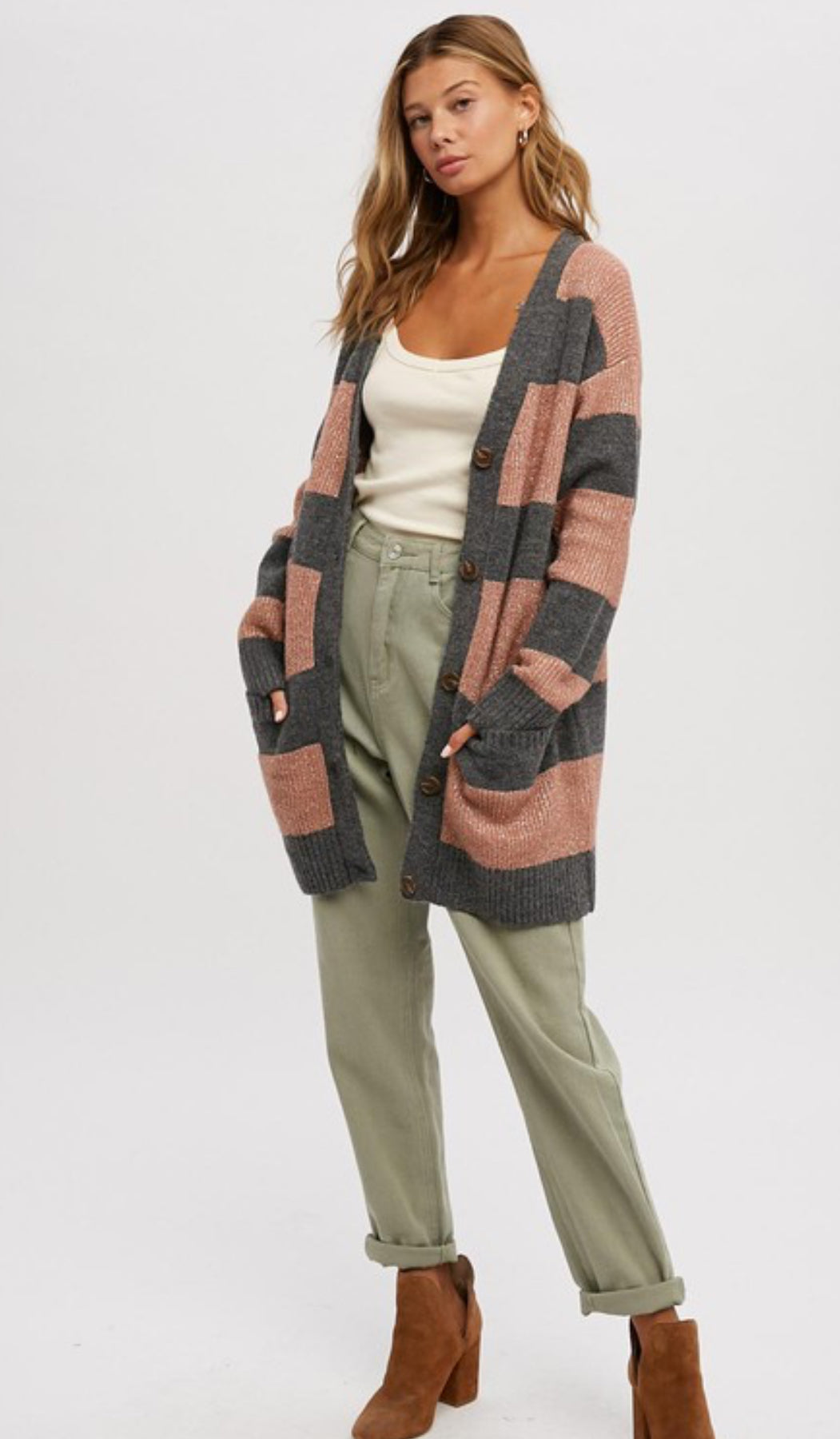 Color Block Cardigan