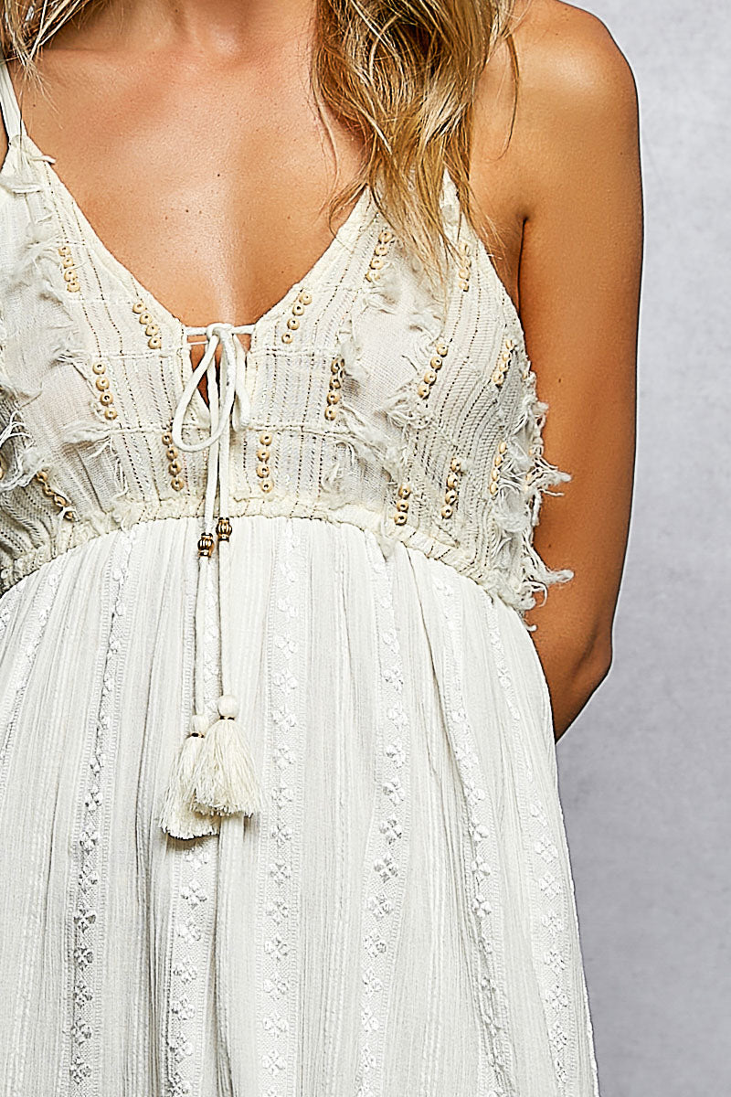 Beautifully beaded babydoll dress