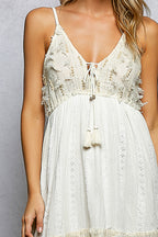 Beautifully beaded babydoll dress