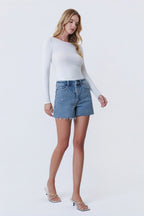 Vervet High-Rise Embroidered Shorts