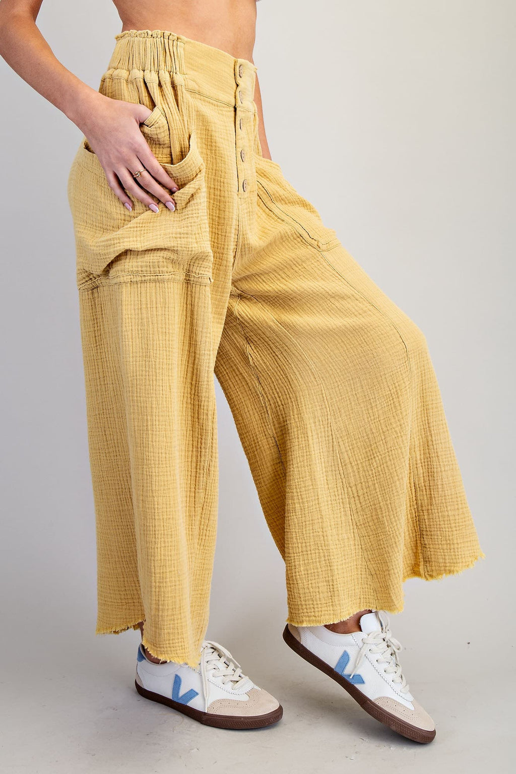 Gauze Wide Leg Pants