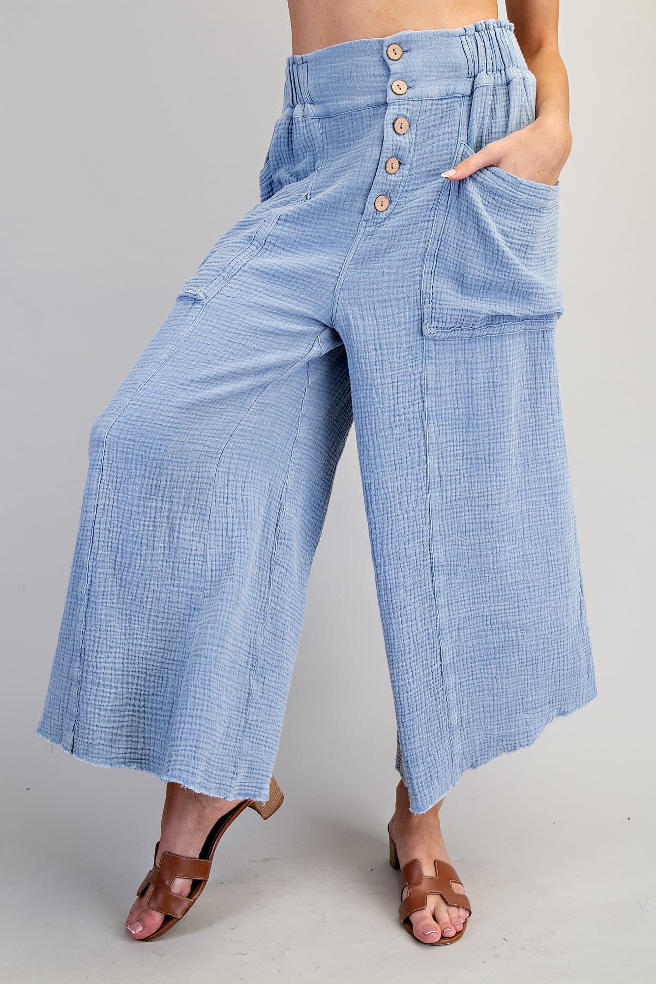 Gauze Wide Leg Pants