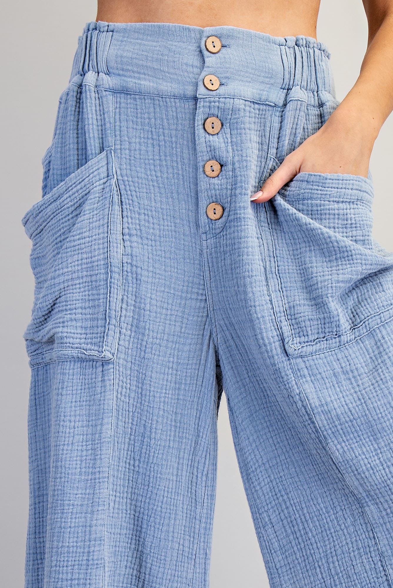 Gauze Wide Leg Pants