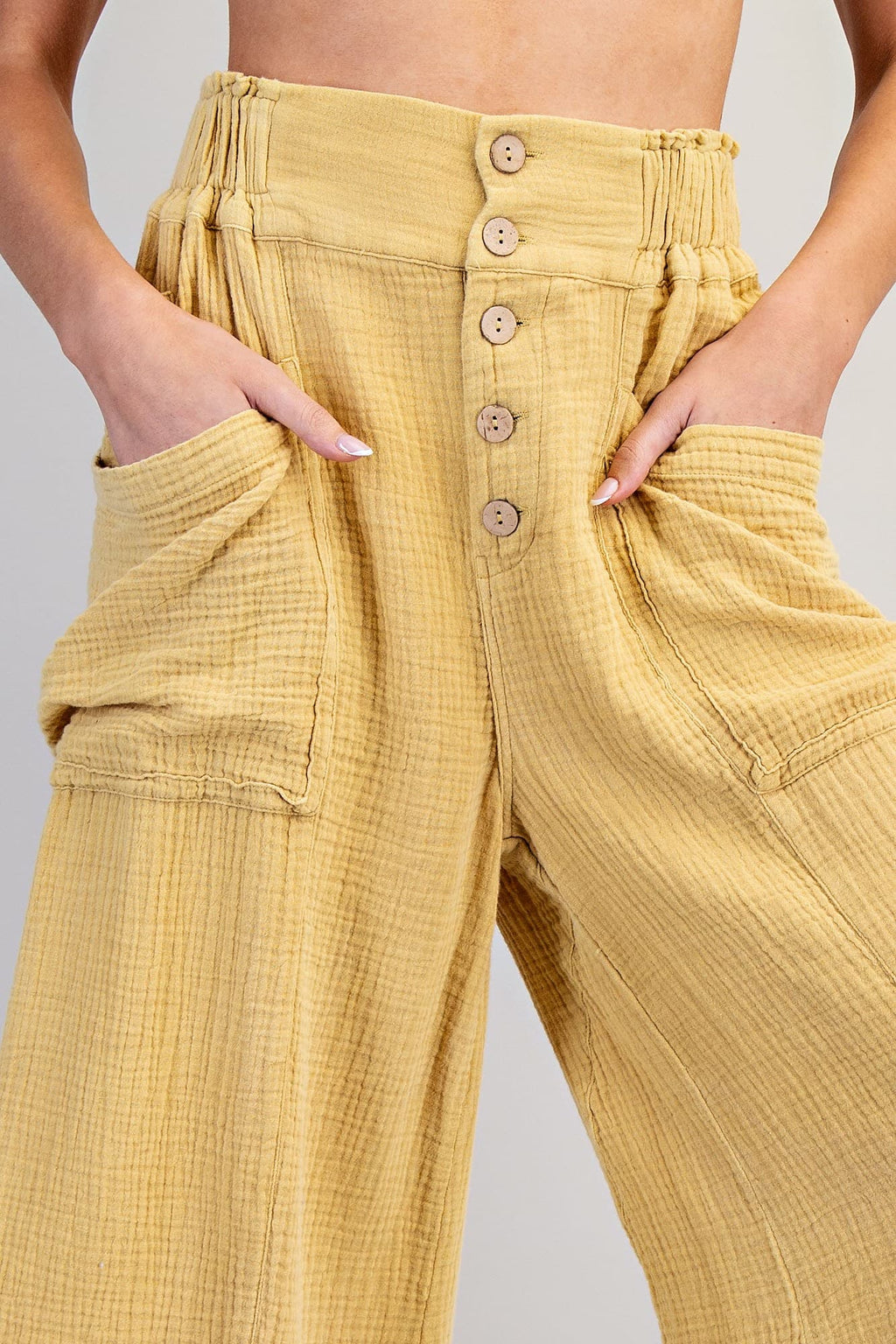 Gauze Wide Leg Pants