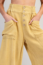 Gauze Wide Leg Pants