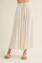 Linen Wide Leg Culottes Pants