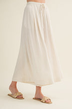Linen Wide Leg Culottes Pants