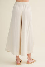 Linen Wide Leg Culottes Pants