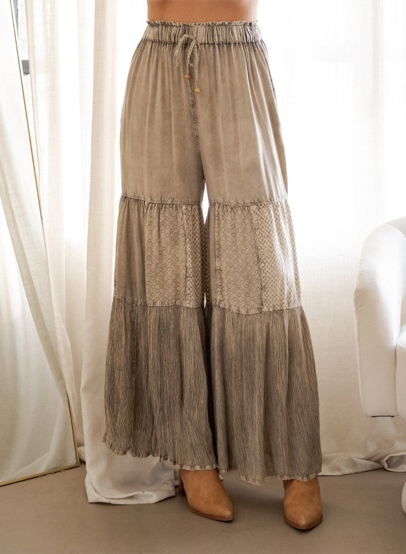 Boho Tiered Patchwork Pants