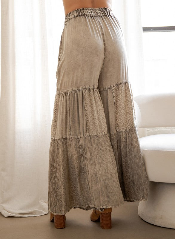 Boho Tiered Patchwork Pants