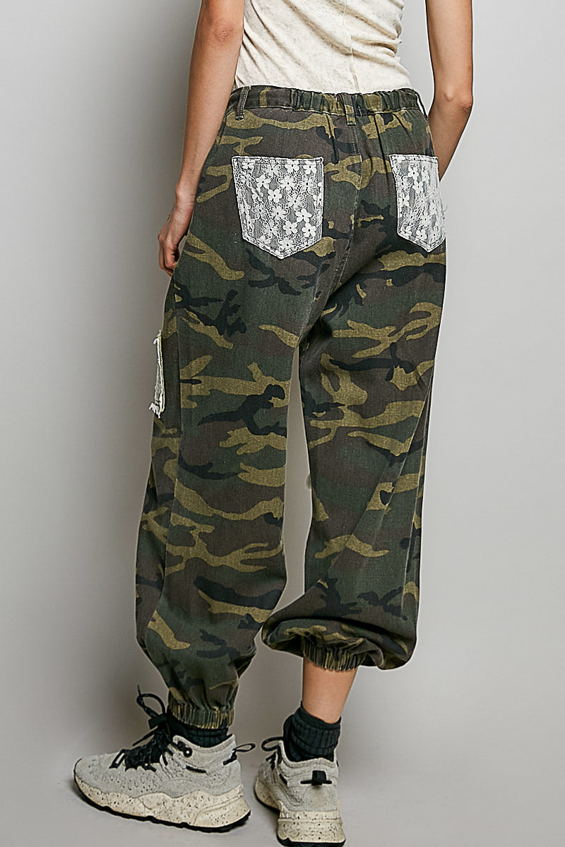 Patched Camo Jogger Pants