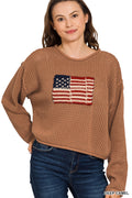 American Flag Crochet Sweater