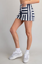 Mineral Washed Striped Shorts