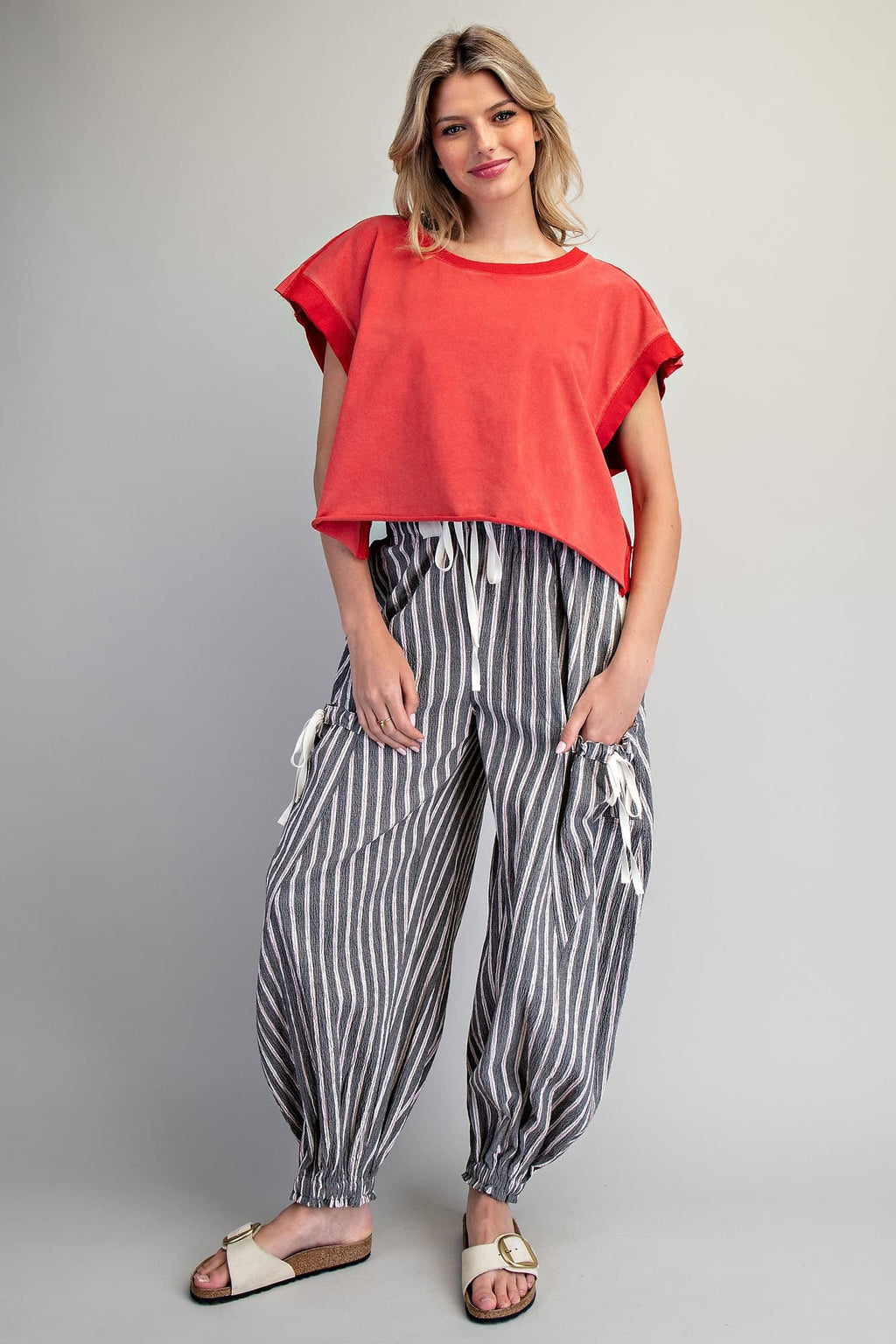 Mineral washed open back top