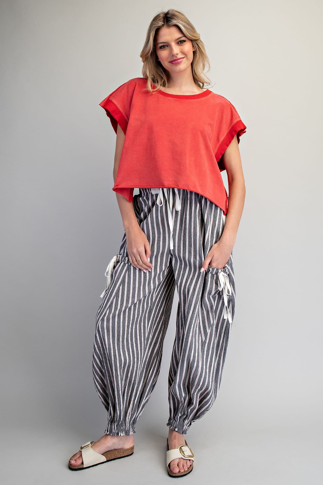 Mineral washed open back top