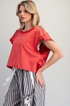 Mineral washed open back top