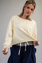 L/S Mineral Washed open back top