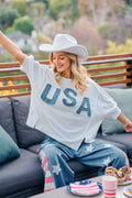 USA Patchwork Terry Top