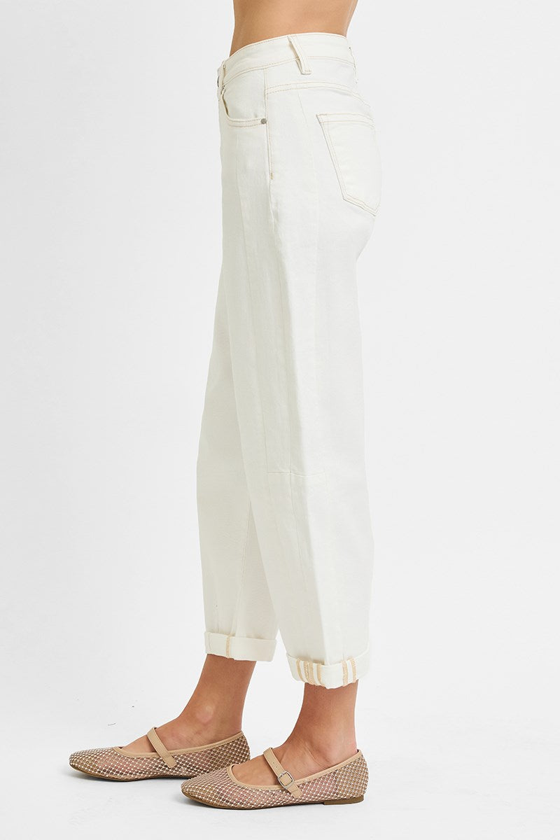 Risen High Rise Barrel Jeans