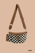 Duo Checkered crossbody sling bag & wallet