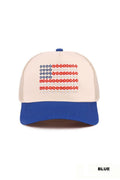 Floral American Flag SnapBack