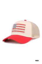 Floral American Flag SnapBack