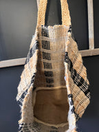 Handwoven Black/multi Tote Bag