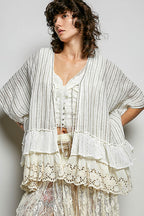 Midi Ruffled Cardigan