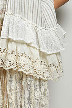 Midi Ruffled Cardigan