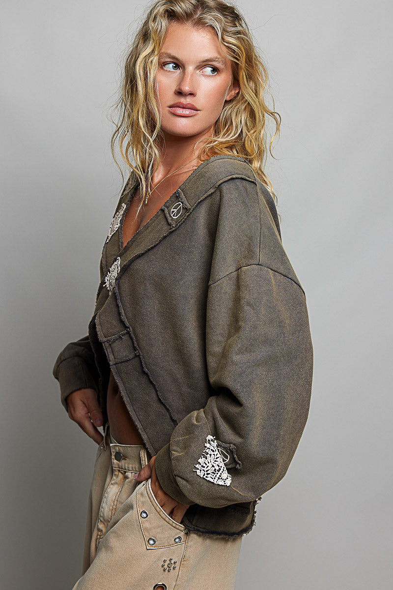 Open Wrap Sweatshirt