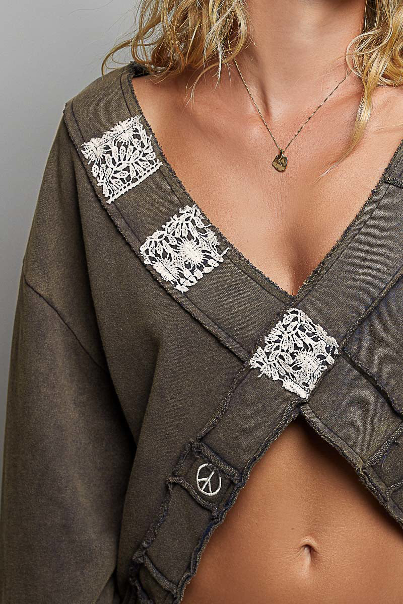 Open Wrap Sweatshirt