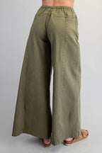 Tie Waist Wide-leg Pants