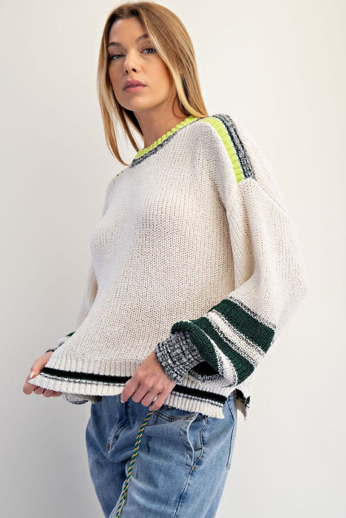 Color Mix Knitted Sweater