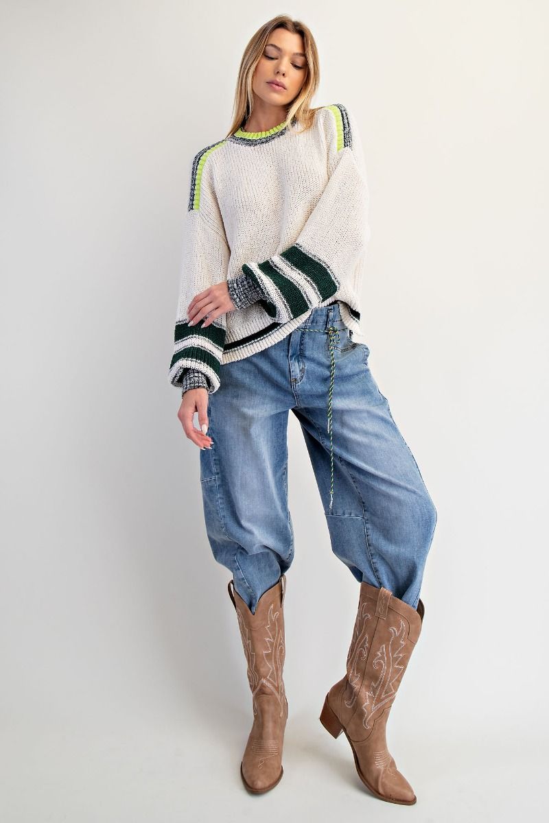 Color Mix Knitted Sweater
