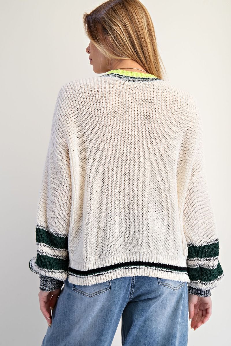 Color Mix Knitted Sweater