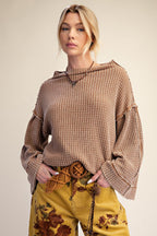 Thermal Knit Off The Shoulder Top