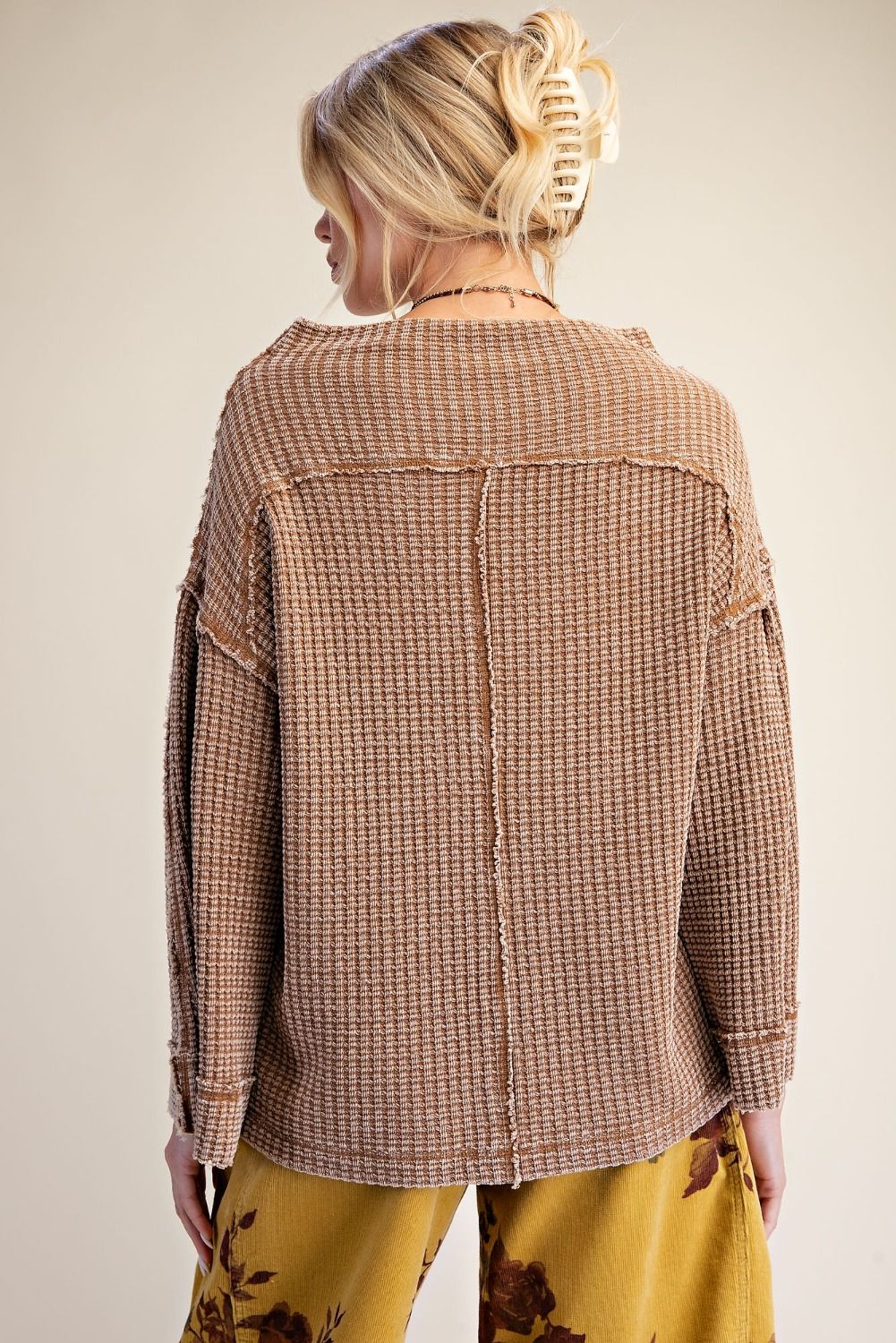 Thermal Knit Off The Shoulder Top