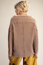 Thermal Knit Off The Shoulder Top
