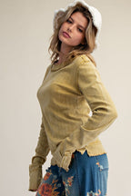 Washed Knit Top