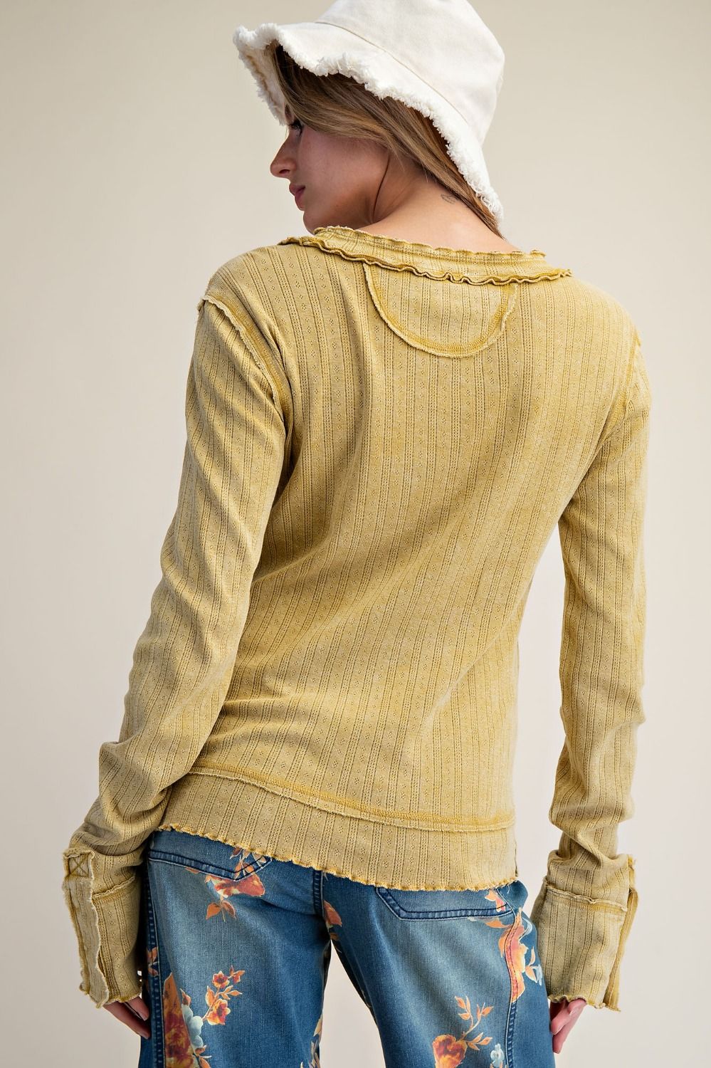 Washed Knit Top