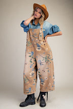 Flower Print Overalls
