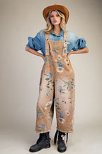 Flower Print Overalls