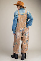 Flower Print Overalls
