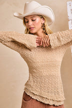 Bell Sleeve Lace Top