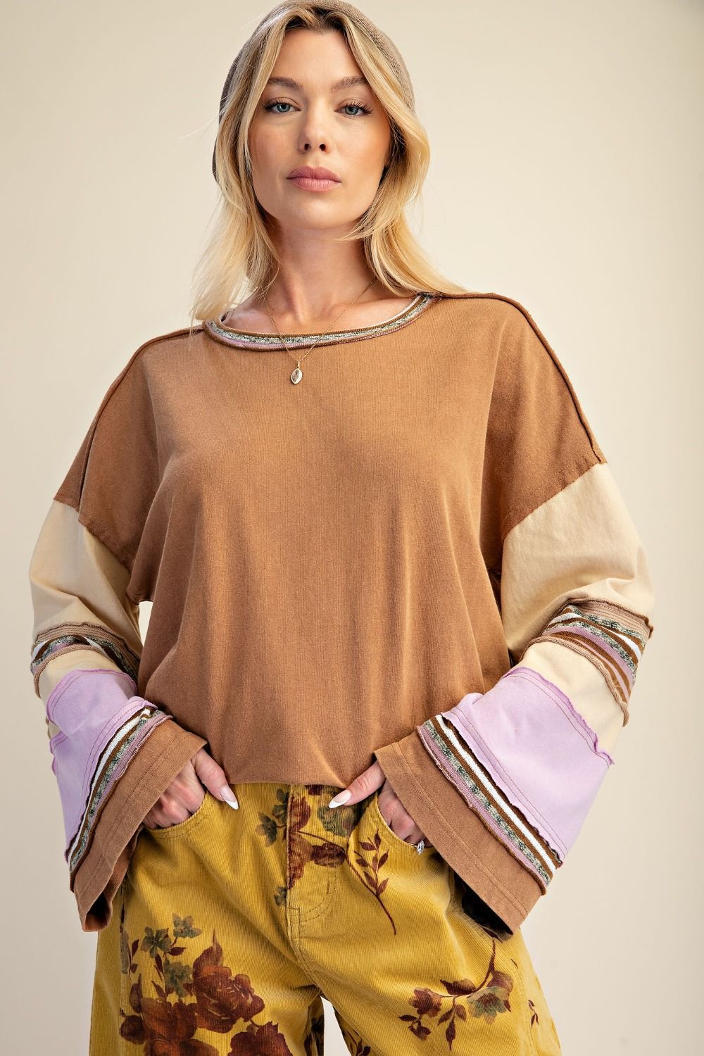 Knit Boxy Bell Sleeve Top